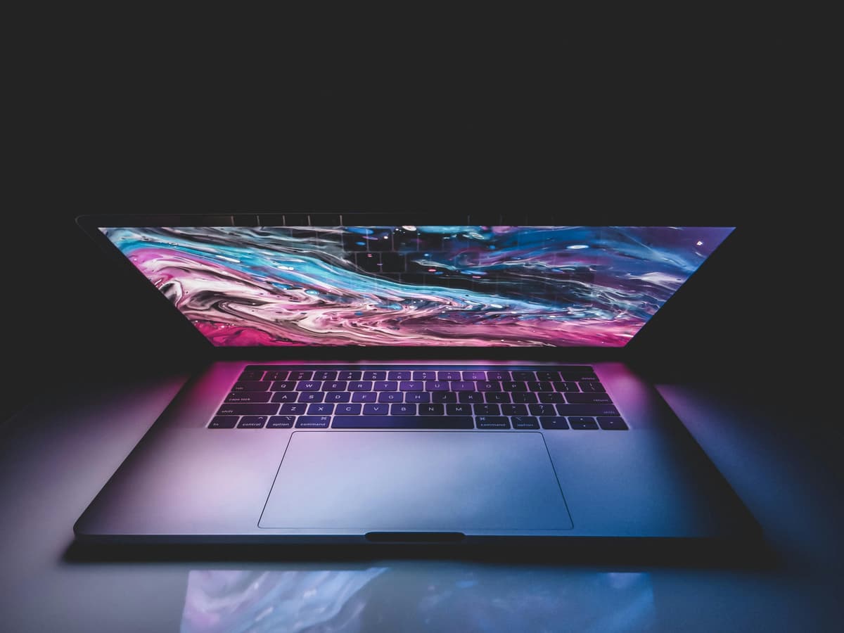 Modern laptop workspace